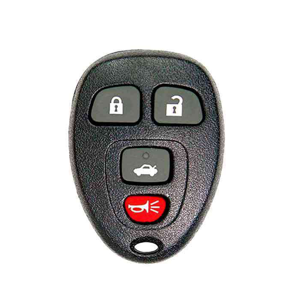 2004-2013 GM 4-Button Keyless Entry Remote SHELL for KOBGT04A - Black (AFTERMARKET)